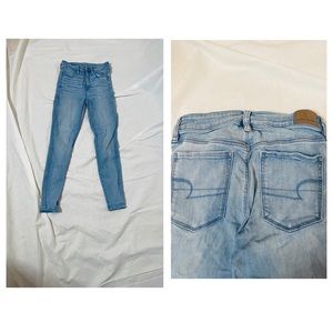 American Eagle super high waisted jeans, like new